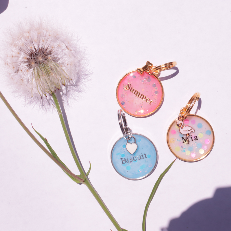 Gold & Silver Name Pet ID Charm