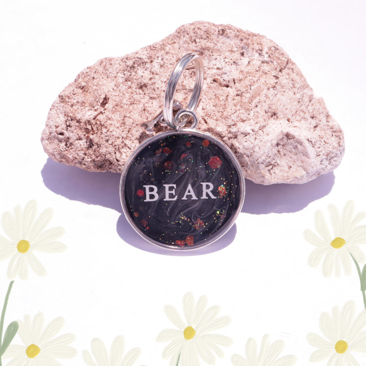Personalized Resin Dog ID Tag | Custom Pet Name Collar Charm