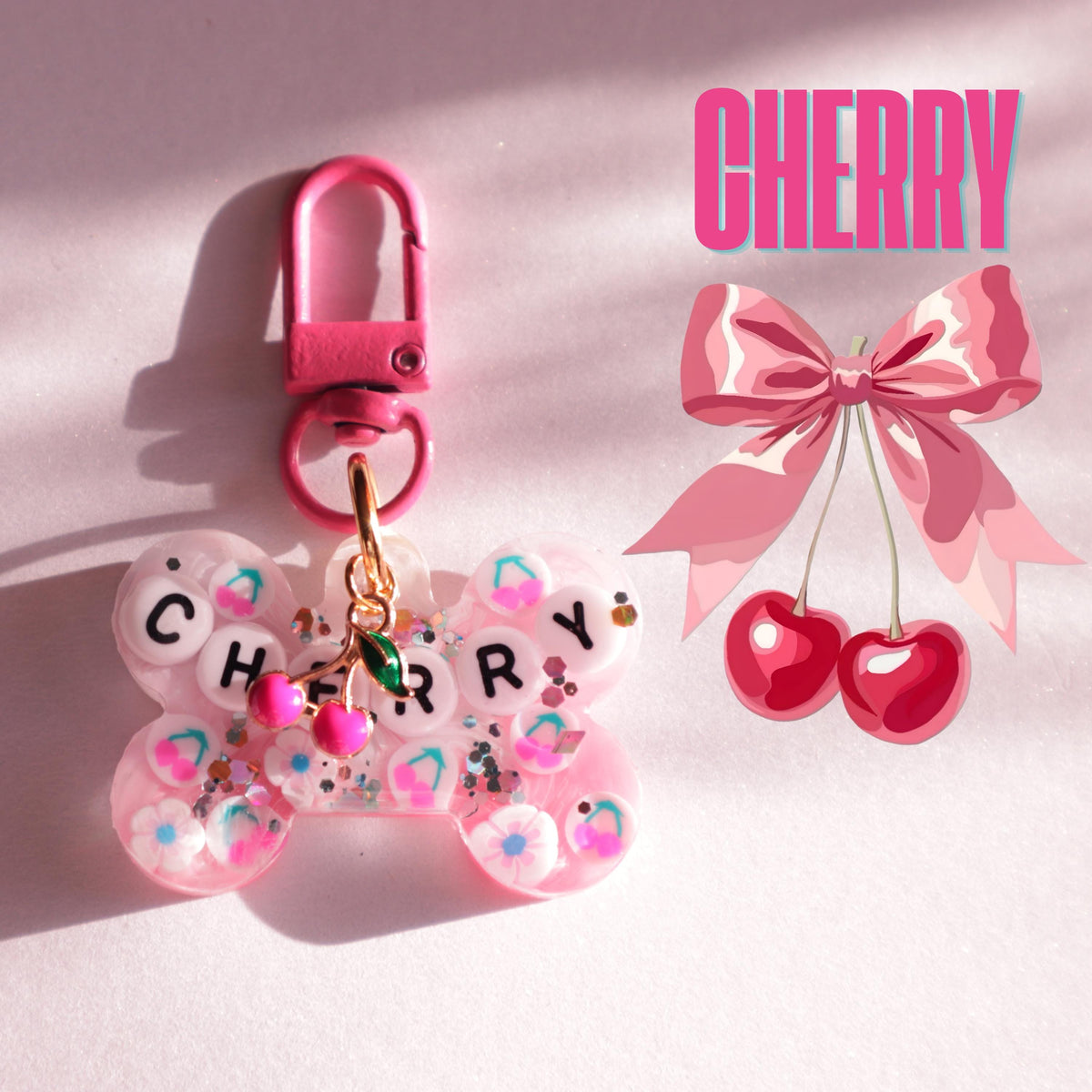 Dog Tag Personalized Resin Tags with Letter Beads, Fruit Themed