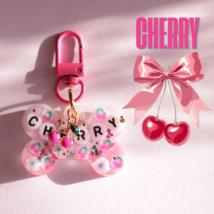 Dog Tag Personalized Resin Tags with Letter Beads, Fruit Themed