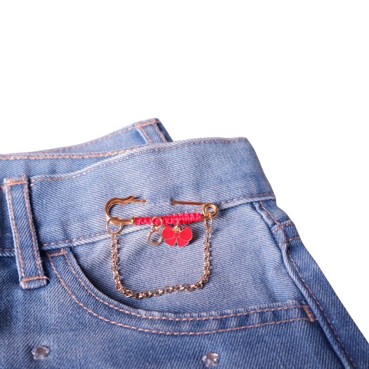 Personalized Safety Pin Bag Charm, Custom Letter Brooch