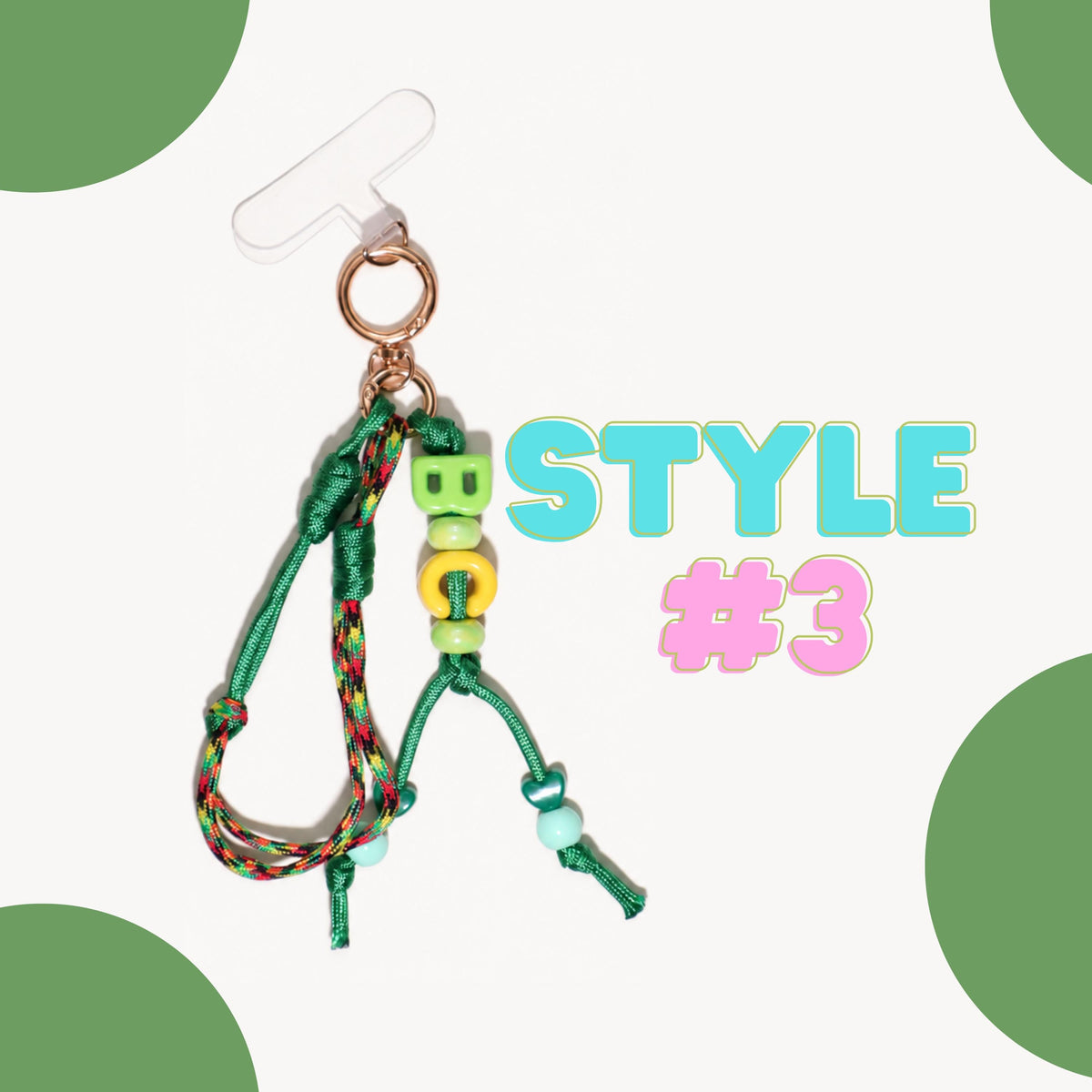 Custom Paracord Phone Charm, Chunky Letter Beads, Personalized Name Accessory
