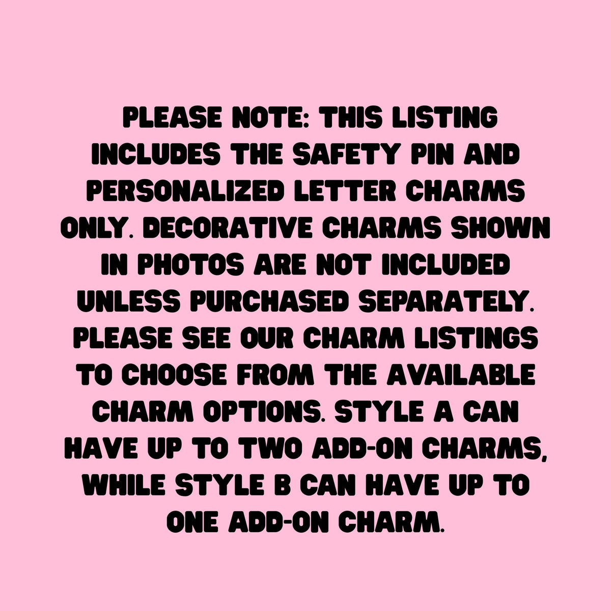Personalized Safety Pin Bag Charm, Custom Letter Brooch